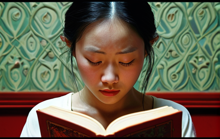 ** A reader deeply moved by a literary character's plight, experiencing strong emotional resonance while reading a book (e.g., *Dream of the Red Chamber*). Focus on the emotional connection and empathy.

**