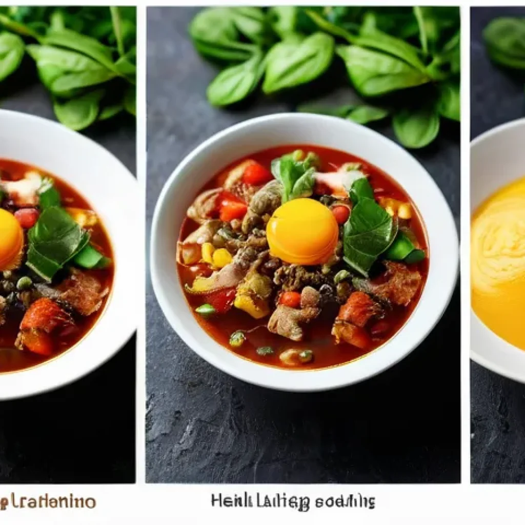건강식 레시피 - Here are three detailed image prompts in English, crafted to inspire healthy eating and cooking whil...