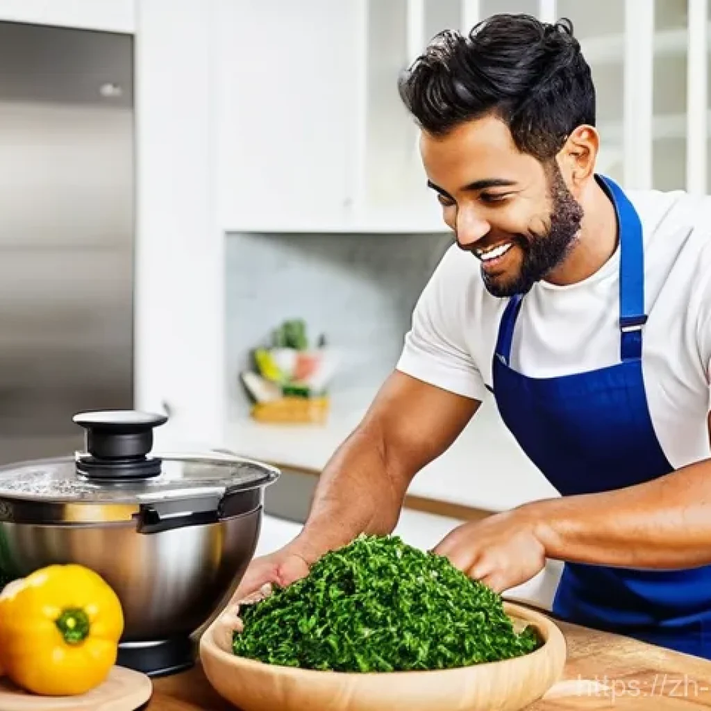 비건 요리법 - **Prompt 1: Unlocking Vegan Culinary Alchemy**
A brightly lit, modern kitchen. A chef, wearing a...