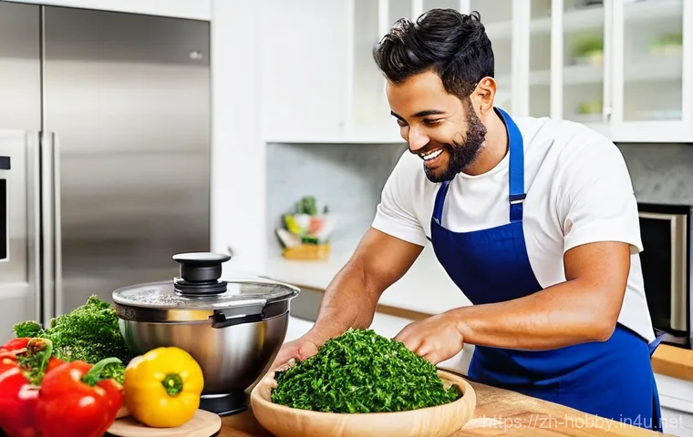 비건 요리법 - **Prompt 1: Unlocking Vegan Culinary Alchemy**
    A brightly lit, modern kitchen. A chef, wearing a...