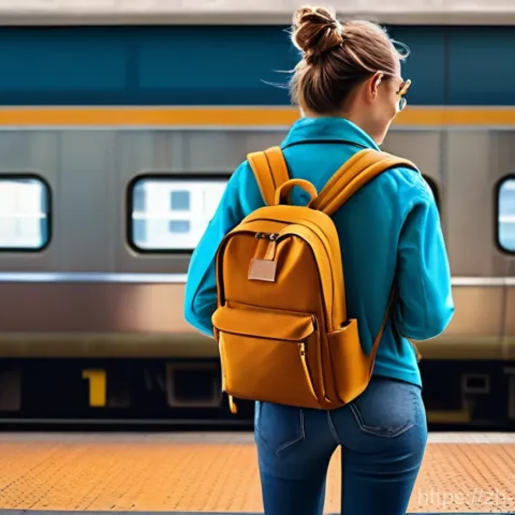 혼자 여행 팁 - **Prompt:** A solo female traveler, in her late 20s, with a stylish yet practical backpack, stands a...