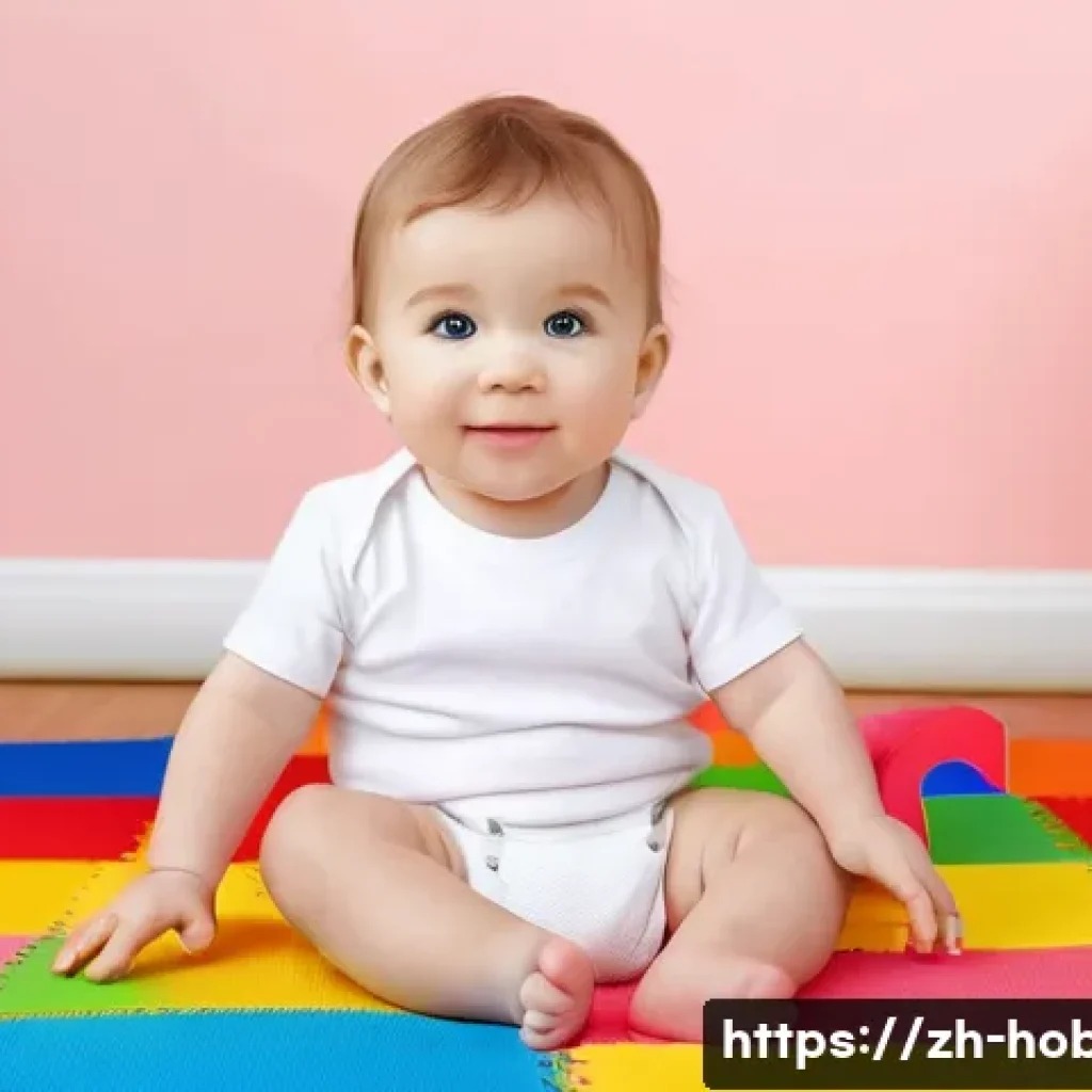 음악 장르 추천 - **A toddler, around 2 years old, wearing a clean white diaper, sitting on a colorful playmat with al...