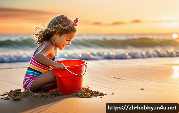 야경 촬영 팁 - **Prompt:** A young girl (approximately age 7) wearing a colorful, age-appropriate swimsuit with car...