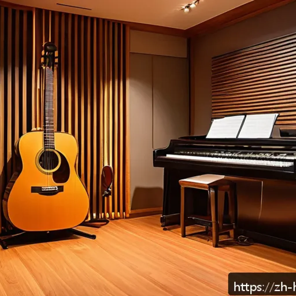 튜닝 악기 - A cozy, quiet home music room designed for precise instrument tuning: a small space with controlled ...